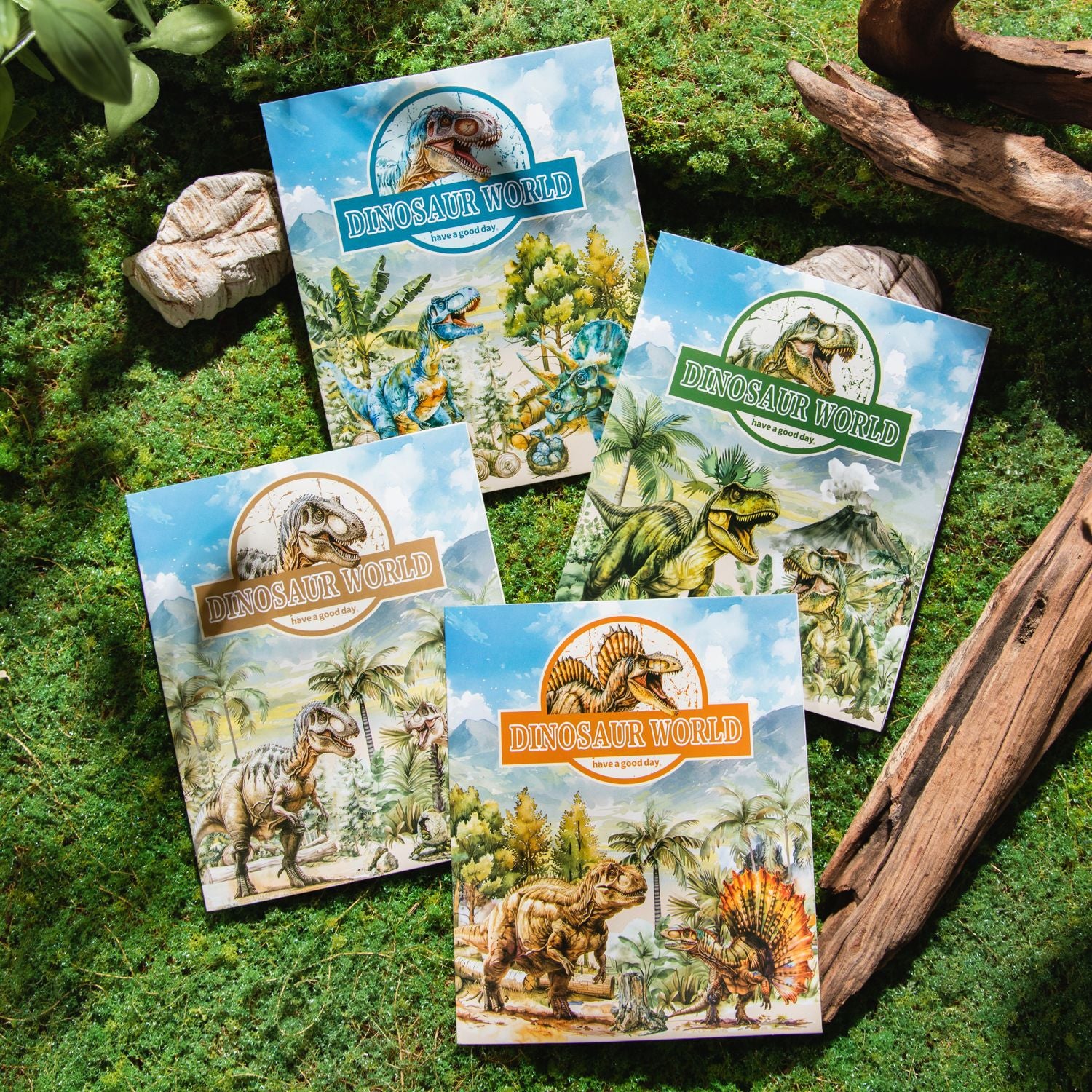 15 Pcs Dinasour PET Stickers KLSJ