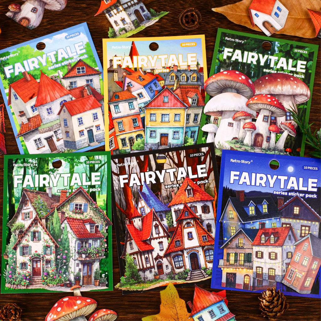 10 Pcs Fairy House Stickers THWXL