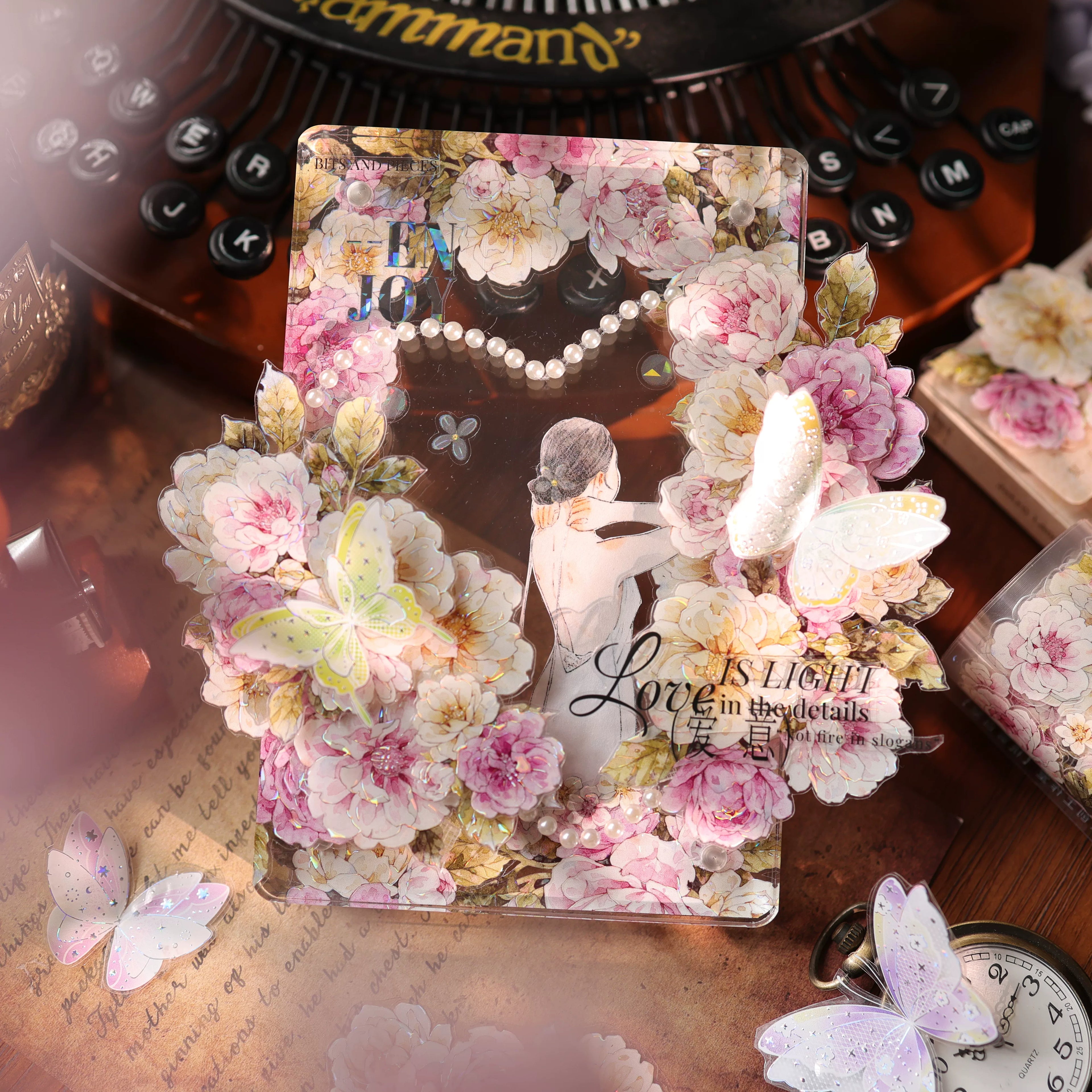 Floral Decorative Tape Rolls- Peach Mist