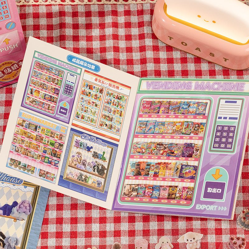 Diy Vending Machines PET Stickers Book FSKL