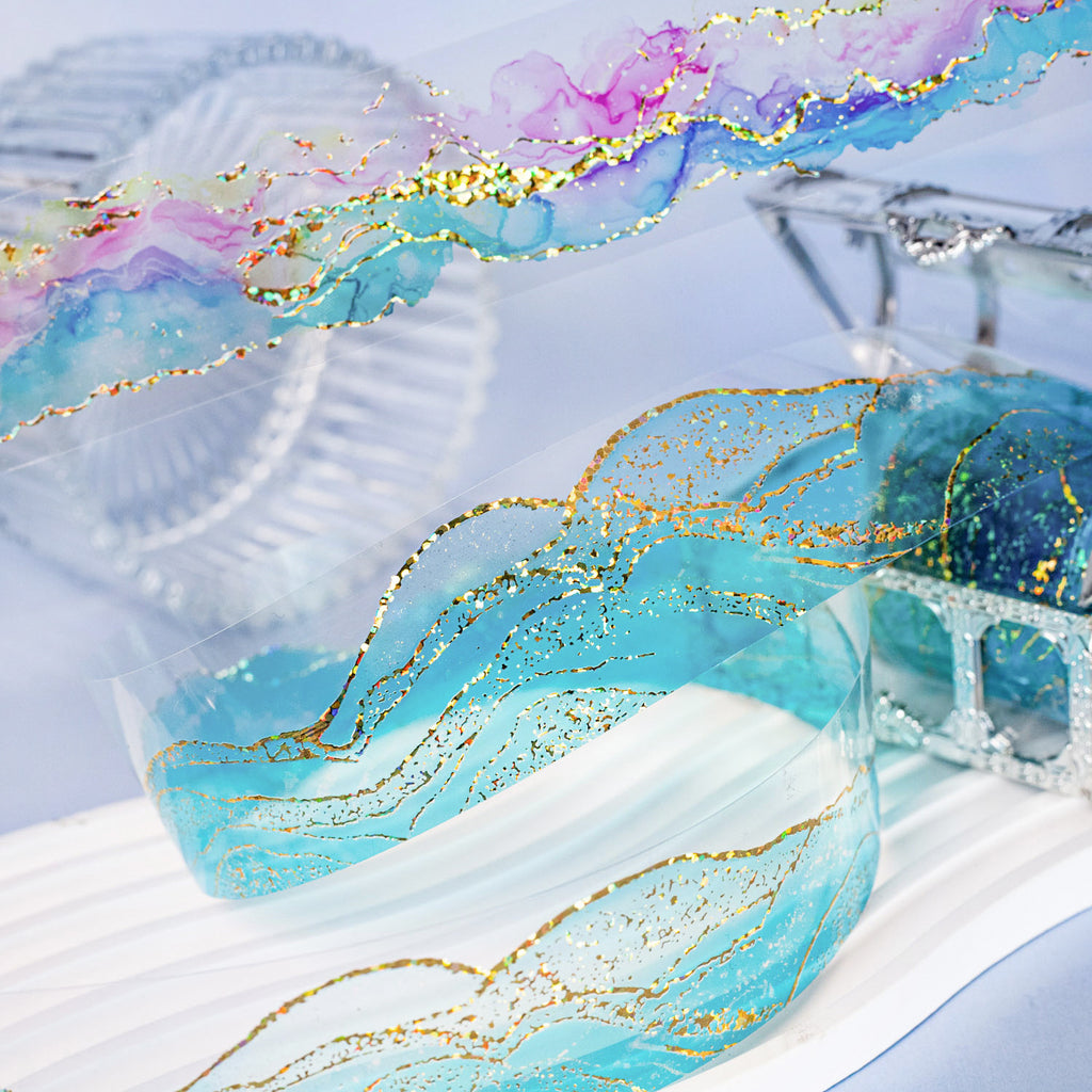 1 Roll Glitter Wave PET Tape SCLY