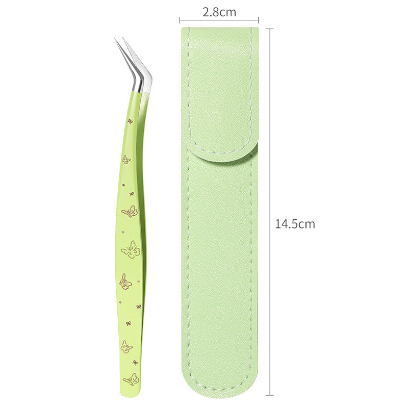 Precision Craft Tweezers with Leather Pouch