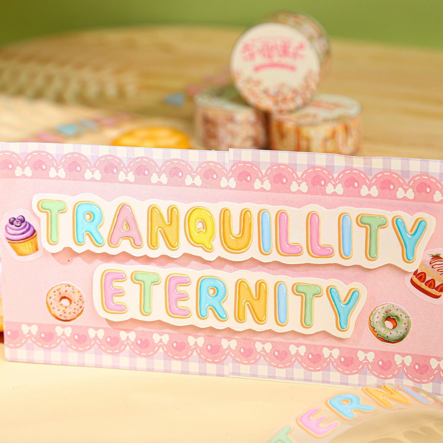 1 Roll Cookie Letter Planner Stickers Tape ZMBG