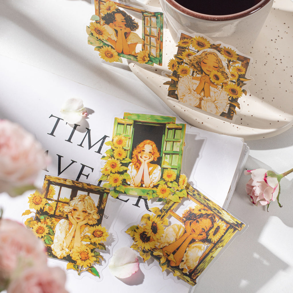 20 Pcs Life Style PET Girl Stickers SNZM