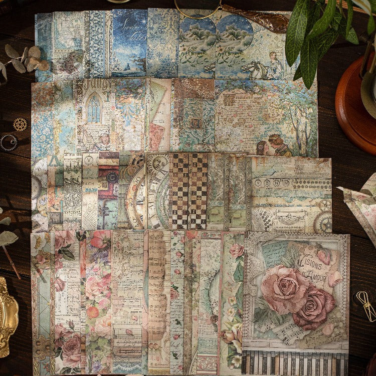 36 Pcs Vintage Scrapbook Paper DXZY