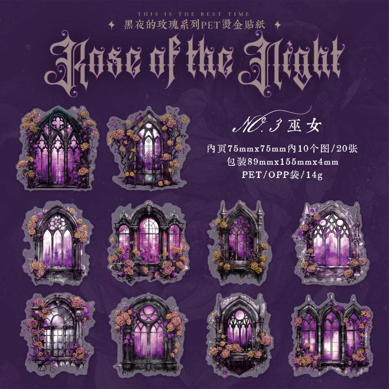 20 Pcs Vintage Windows PET Stickers HYDMG