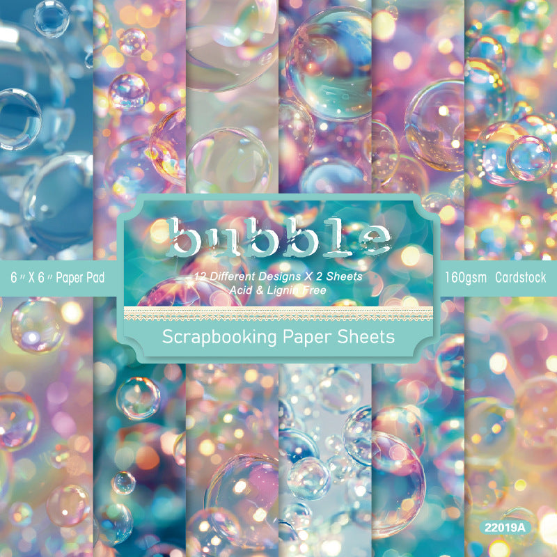 6 inch Bubble Scrapbook Paper Pad SKP019