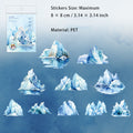 10 Pcs Glitter PET Mountain Stickers SDNB