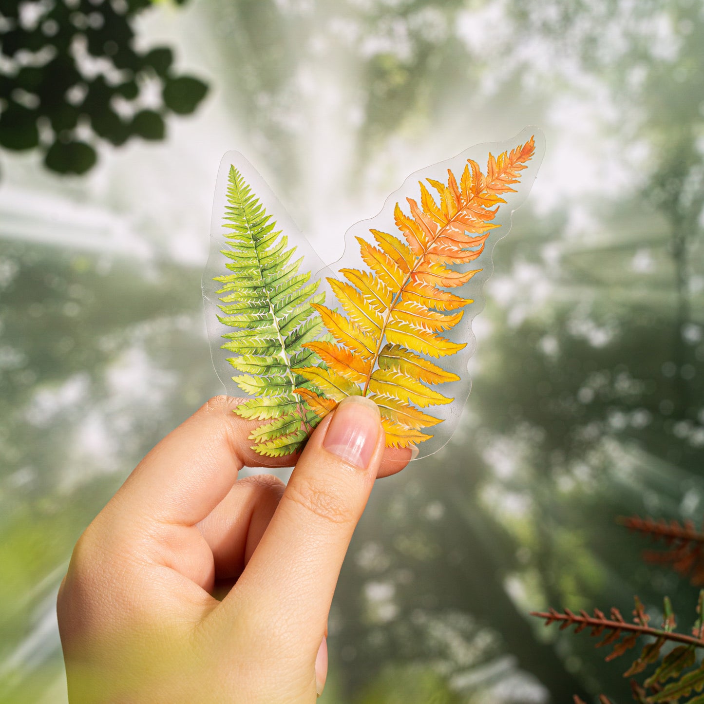 20 Pcs Ferns Theme PET Stickers LYJW