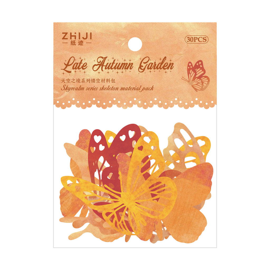 30 Pcs Hollow Cutout Scrapbook Paper TKZJ