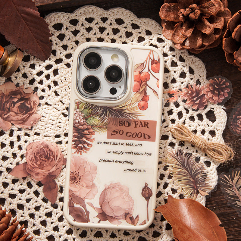 70 Pcs Floral Paper and Stickers Kit HDPTS