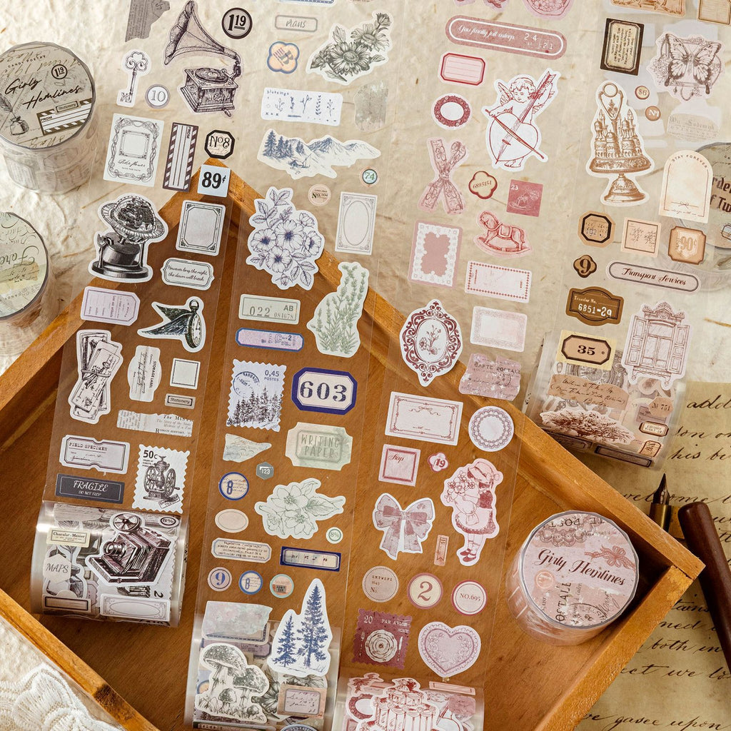 1 Roll Vintage Sticker Tape JSJWY