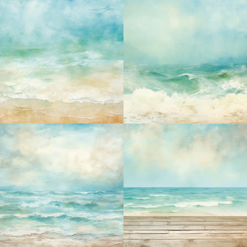 6 inch Sea Wave Scrapbook Paper Pad SKP333