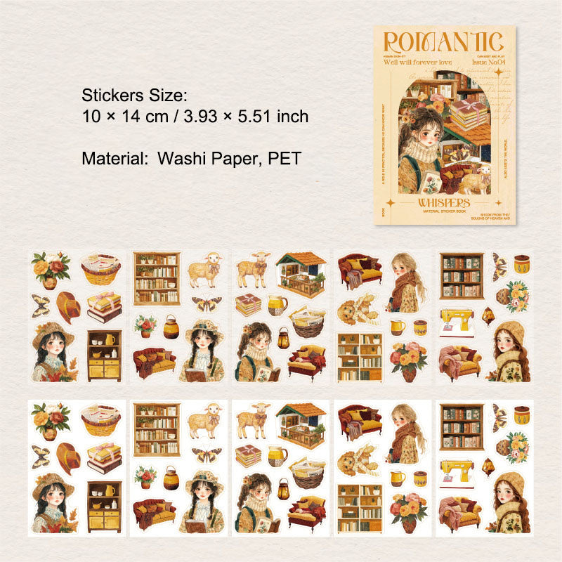 10 Sheets Couple Love Theme Stickers Book LMXY