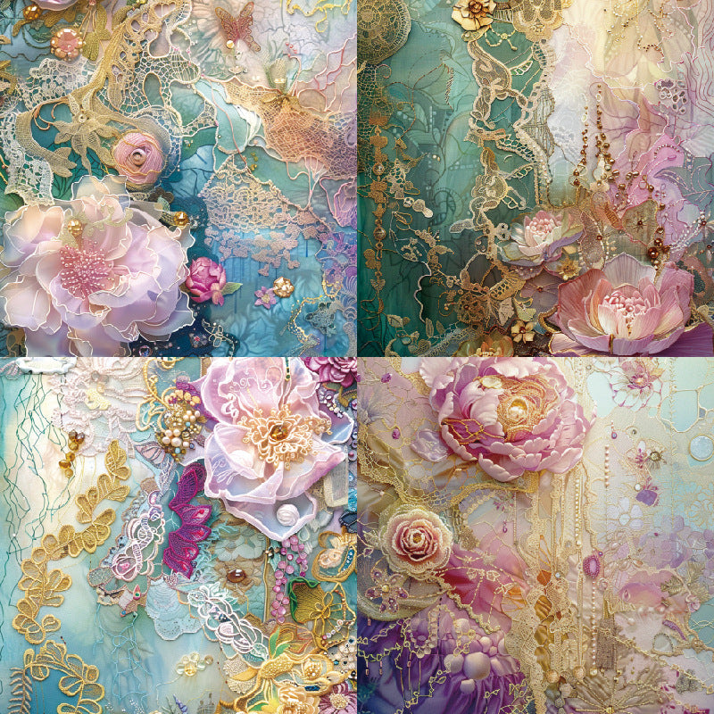 6 inch Fantasy Floral Scrapbook Paper Pad SKP301