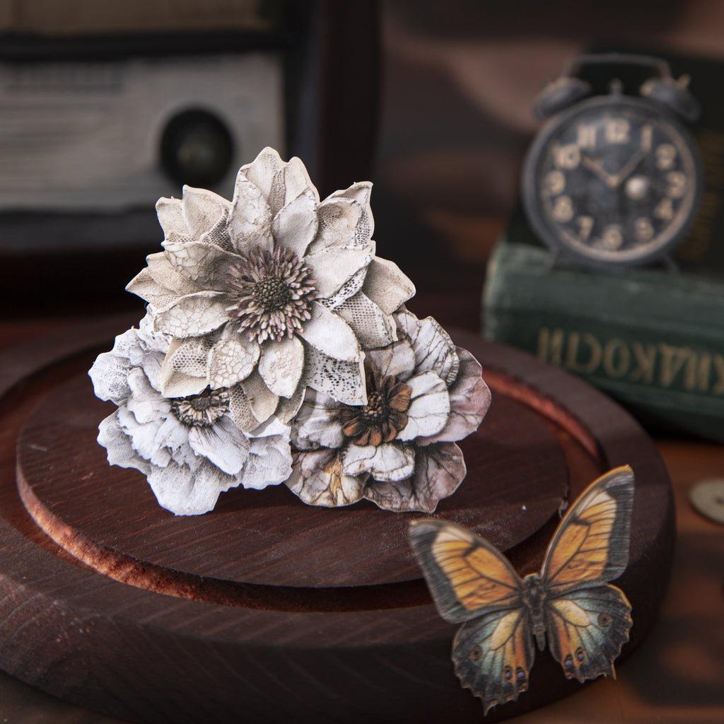 30 Pcs Vintage Flower Gadgets Stickers JWSG