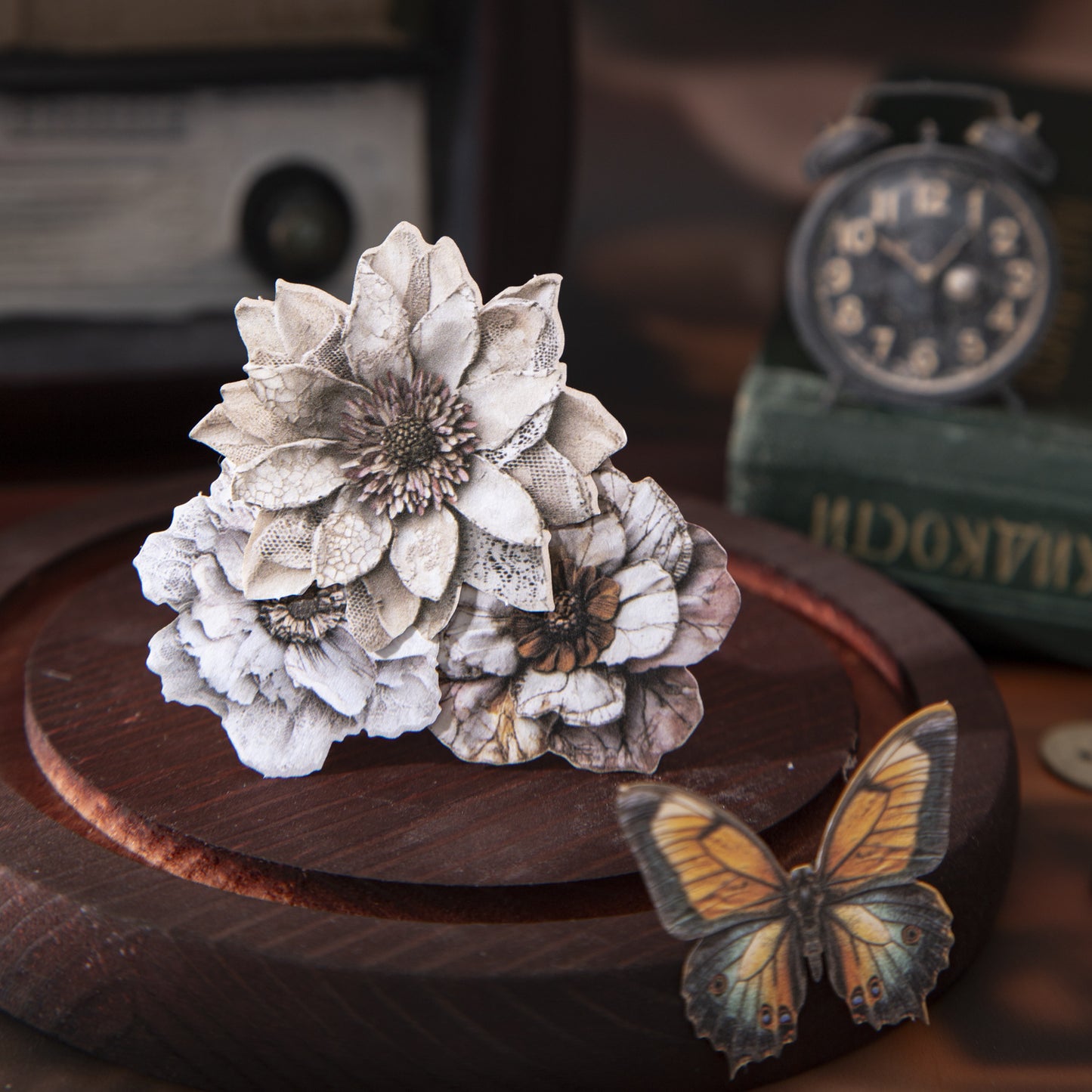 30 Pcs Vintage Flower Gadgets Stickers JWSG