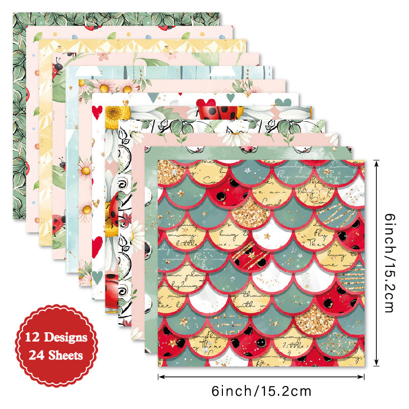 6 inch Garden Cottagecore Scrapbook Paper Pad SKP612