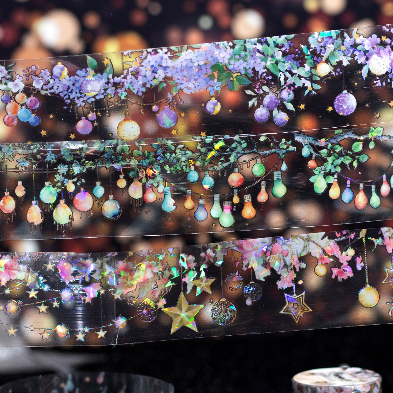 1 Roll Glitter Light Lamp PET Tape LMXD