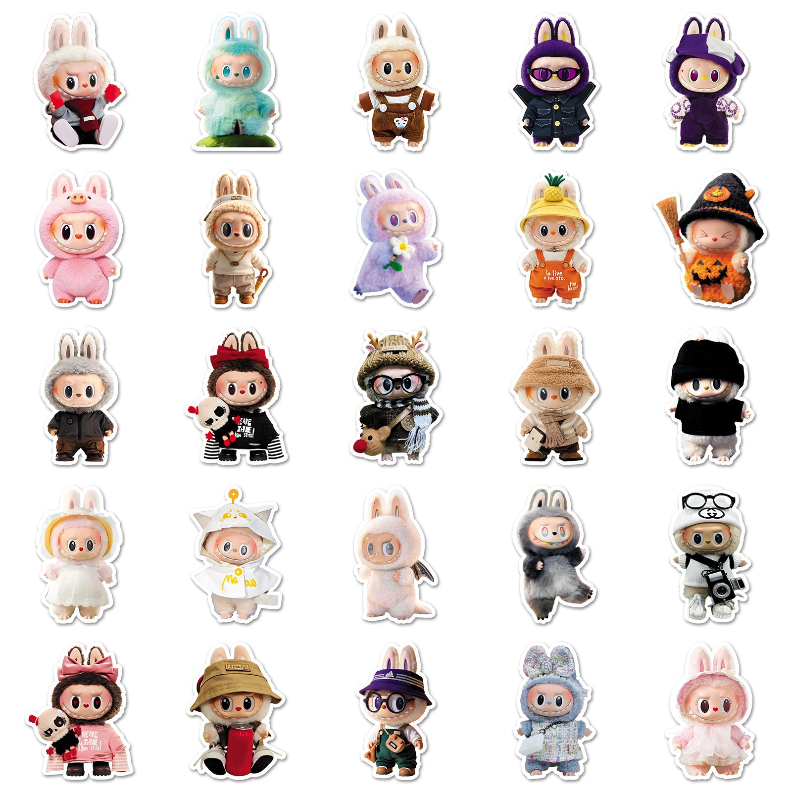 50Pcs Playful Monster Friends Vinyl Stickers LBB05