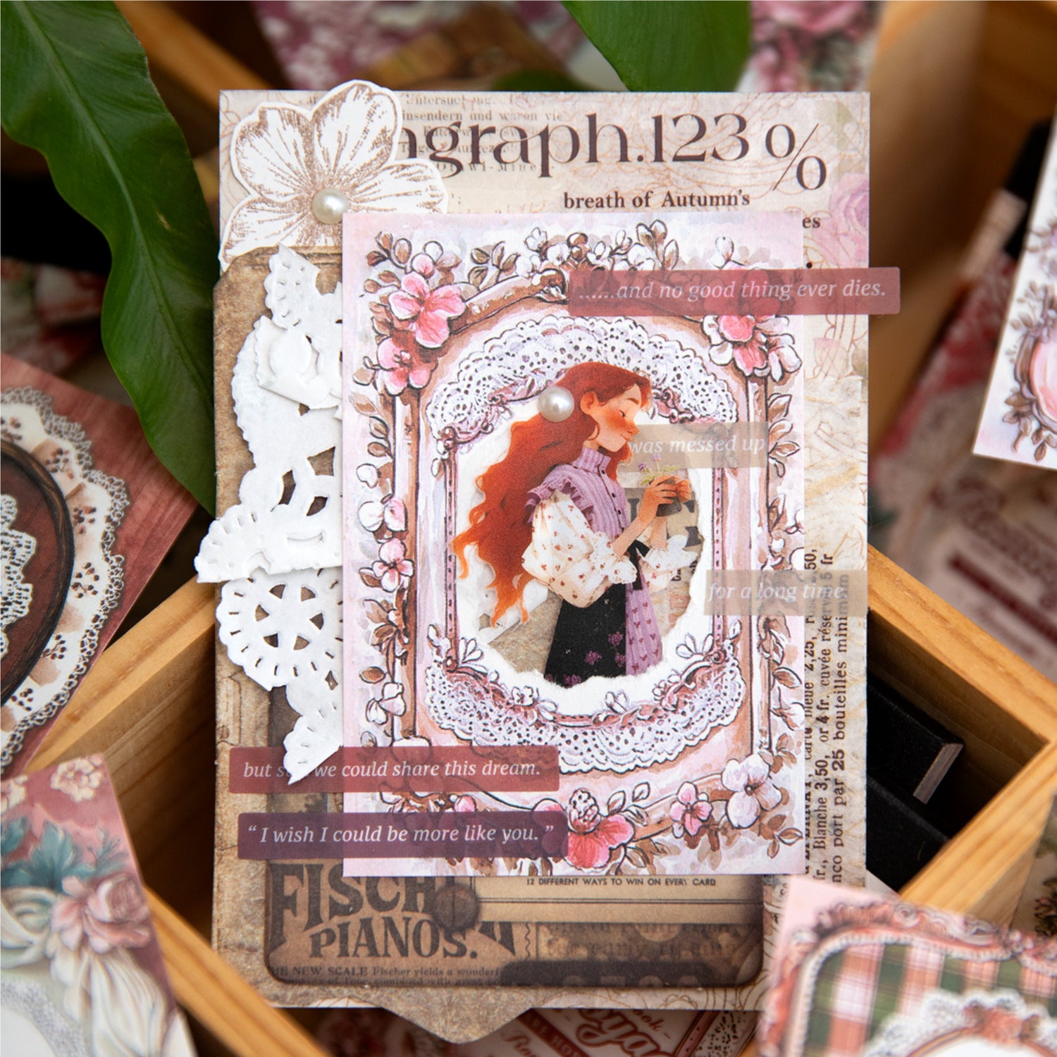 50 Sheets Small Background Scrapbook Paper LMTY