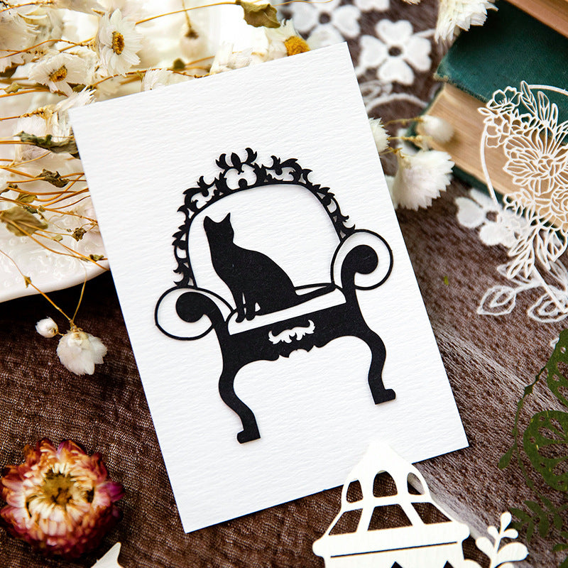 10 Pcs Hollow Cutout Paper HTCC