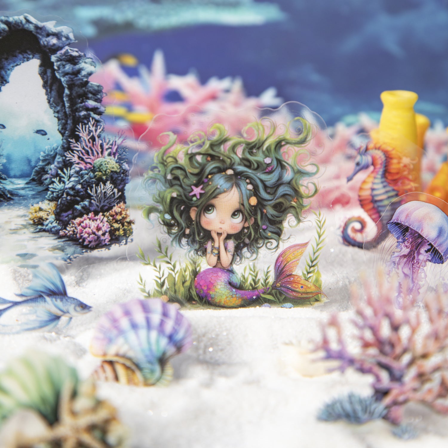 40 Pcs Undersea PET Stickers MHCY