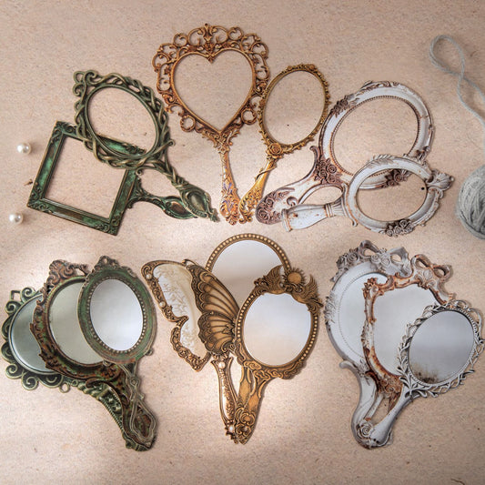 10 Pcs Vintage Mirror Jthemed Cardstock Stickers JMXL