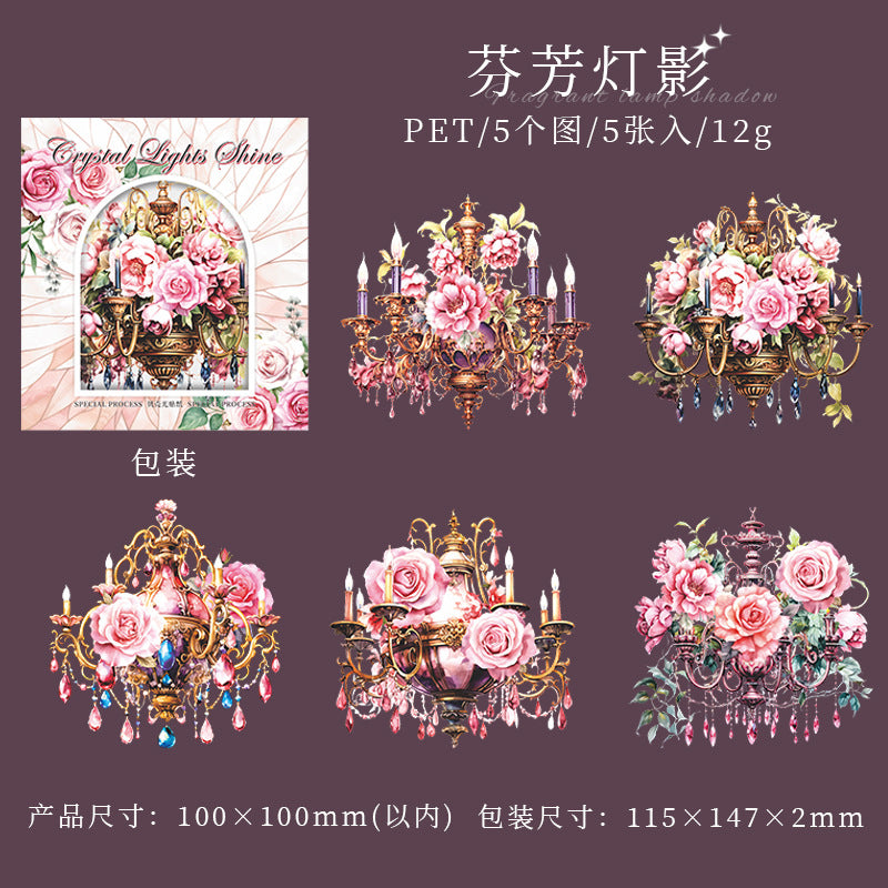 5 Pcs Lamp PET Stickers SJDZY
