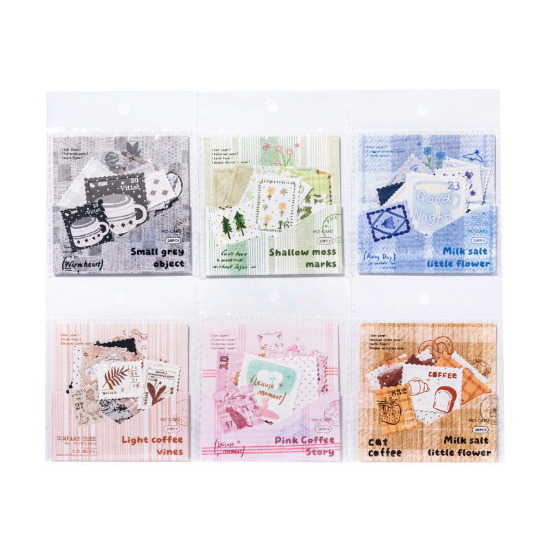 20 Pcs Aesthetic Embossed Journal Stickers YSJS