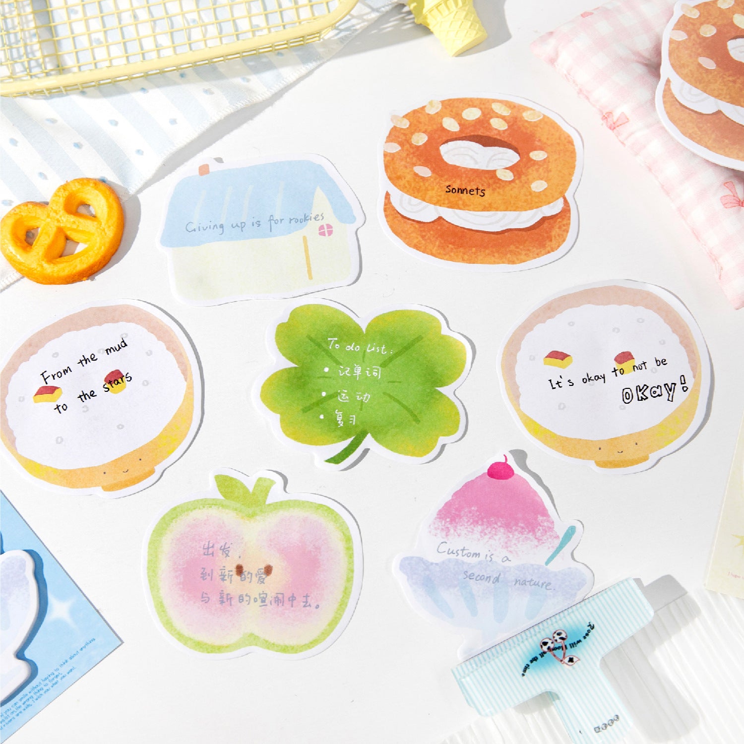 30 Pcs Cute Fruit Dessert Sticky Note TMSJ