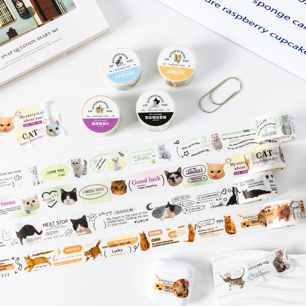 1 Roll Cat Theme Washi Tape YYMX