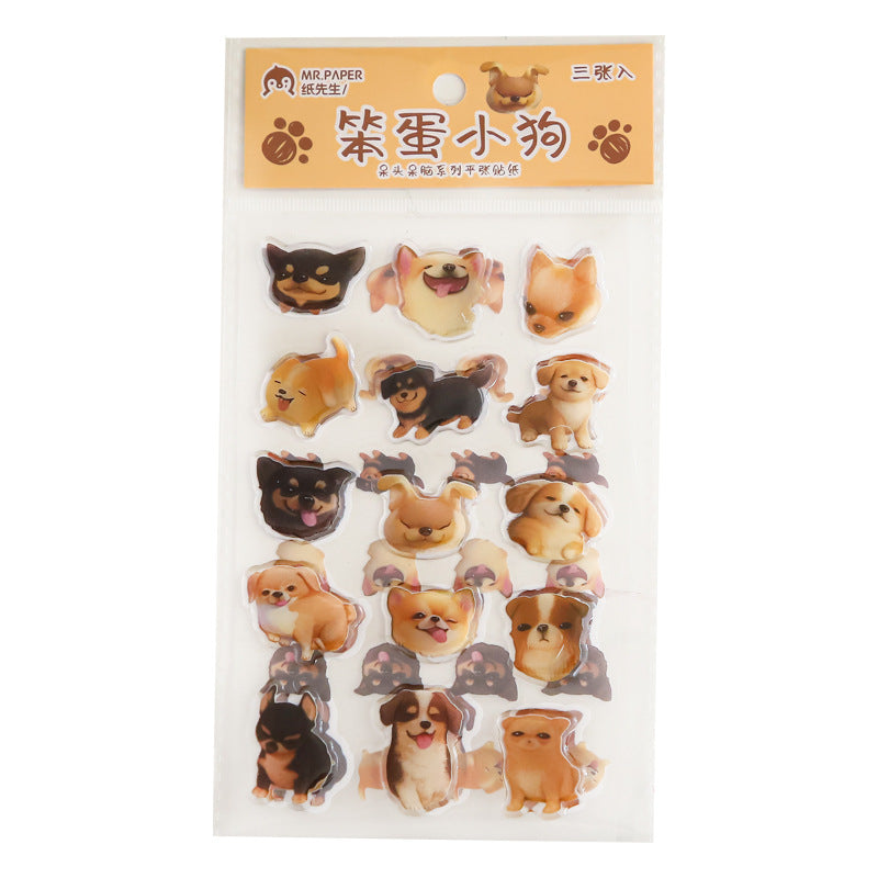 3 Sheets Cute Pets Stickers DYDN