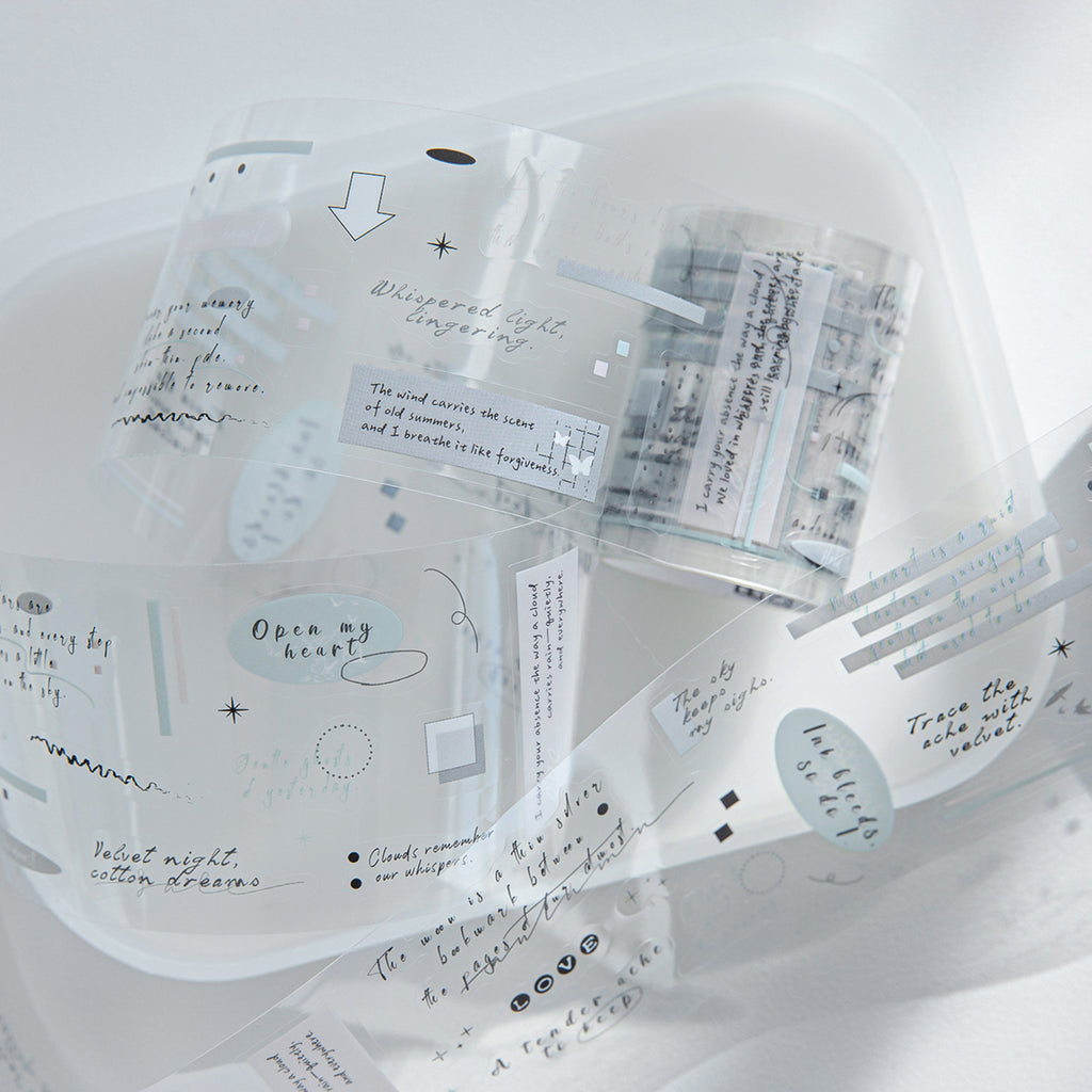 1 Roll Quote Words PET Stickers JDXT