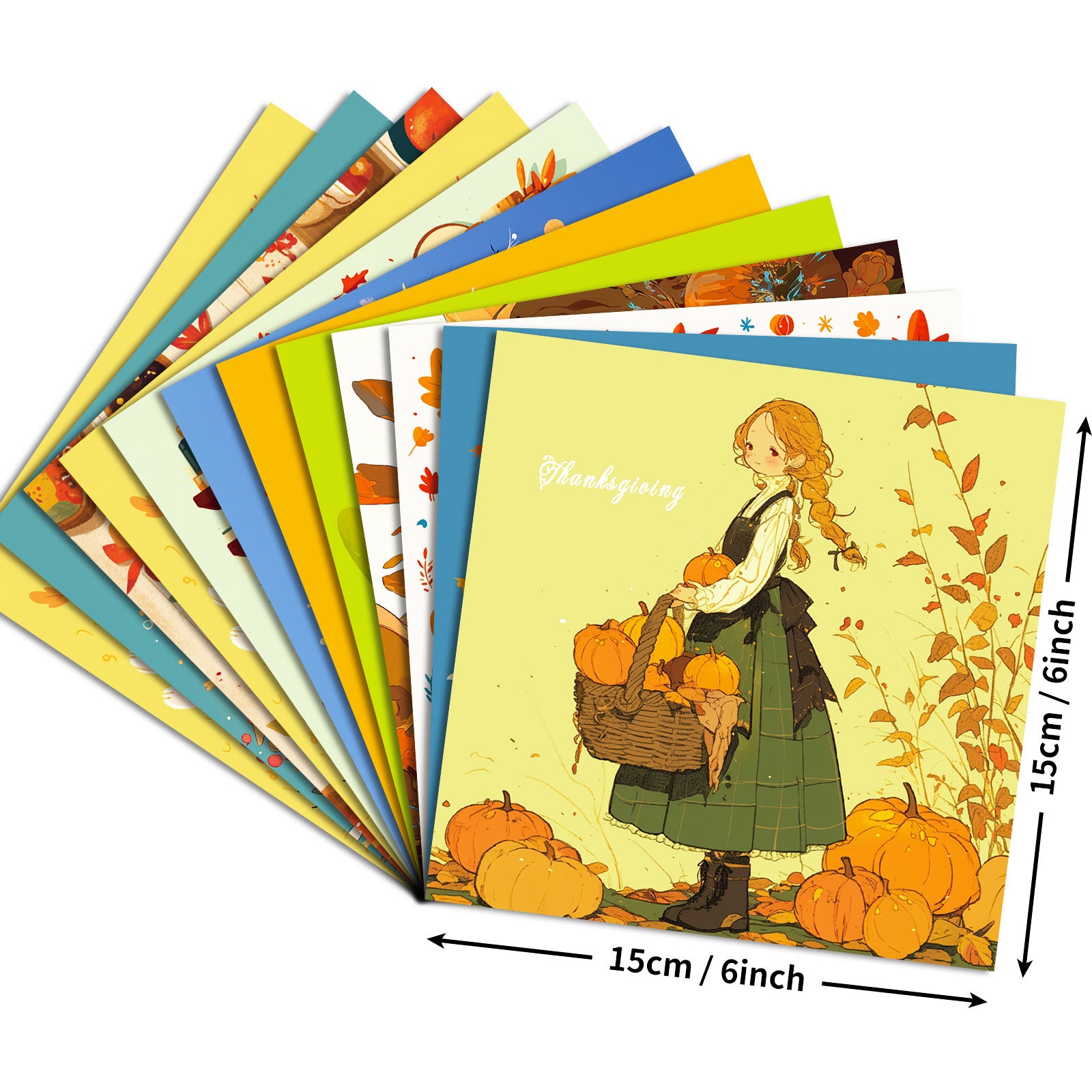 6 inch Thanksgiving Day Scrapbook Paper Pad PA201