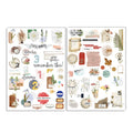 2 Sheets Waterproof Rub on Stickers - Collage