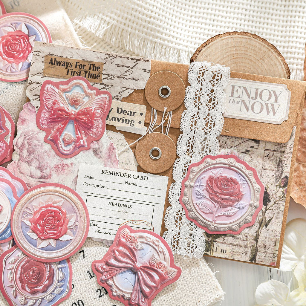 20 Pcs Emboosed Wax Seal Stickers FSHY