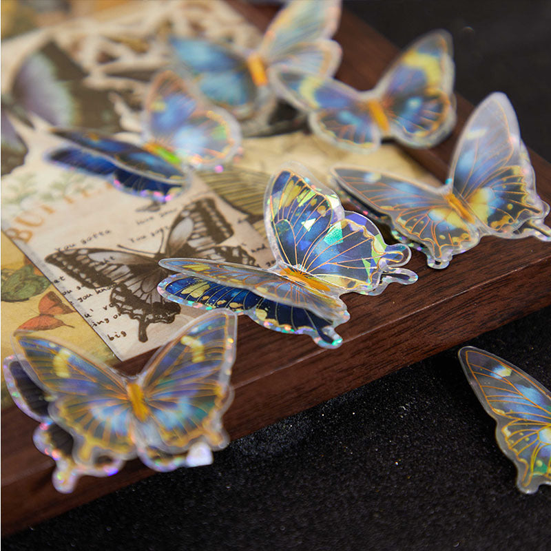 10 Pcs Glitter Butterfly Stickers MDHJ