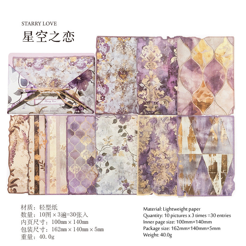 30 Sheets Vintage Scrapbook Paper SNDF