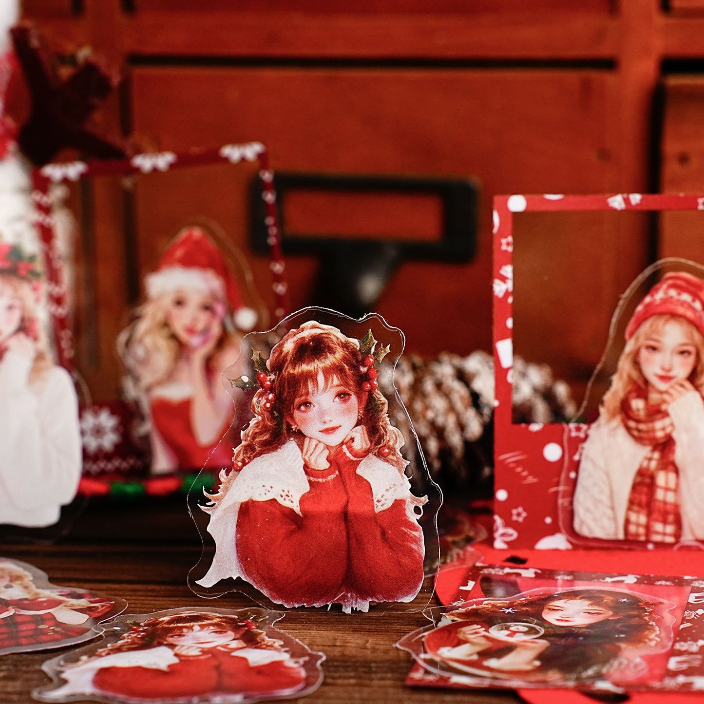 15 Pcs Christmas PET Stickres SDJXY