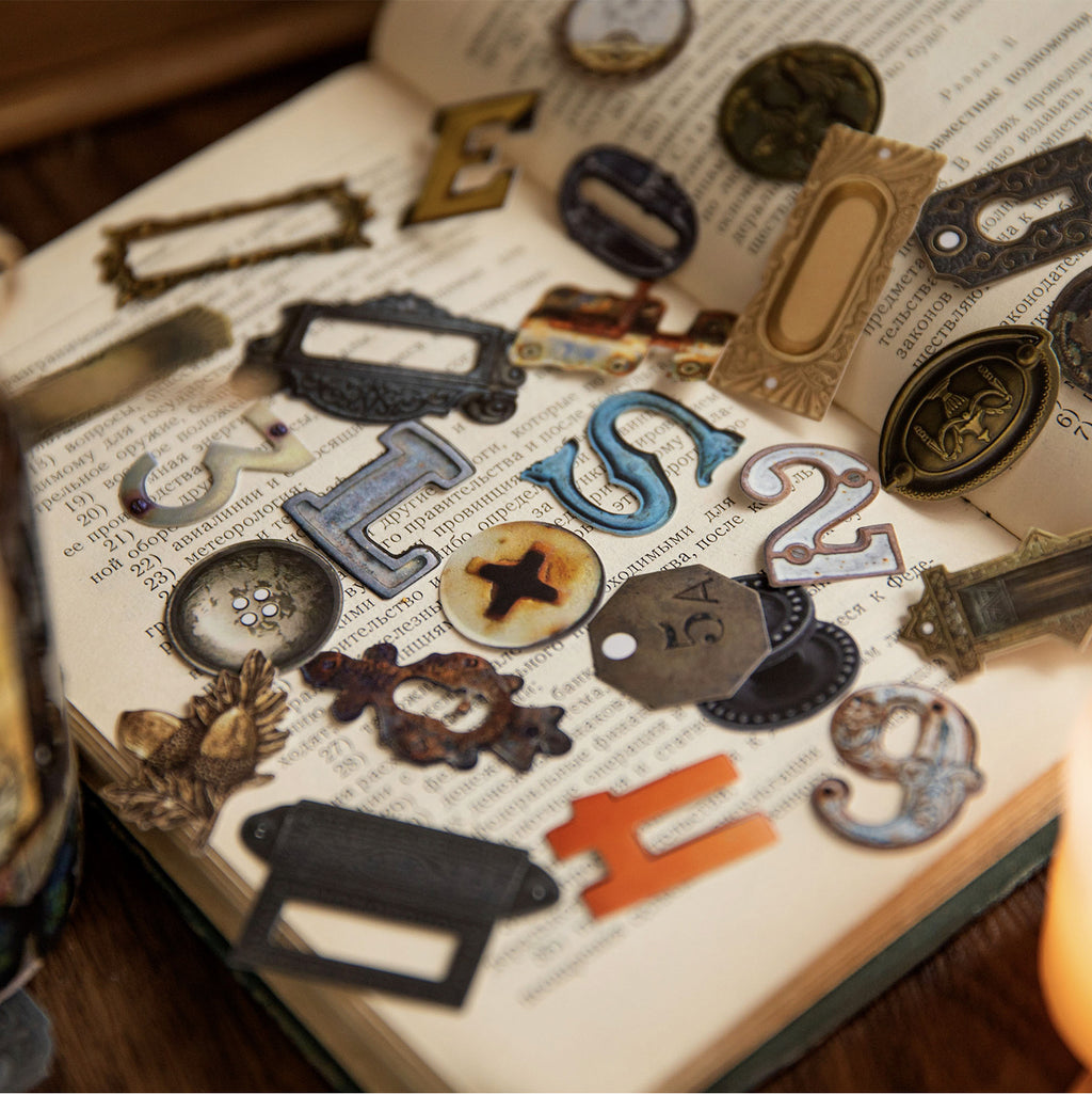 40 Pcs Vintage Stickers SGXJ