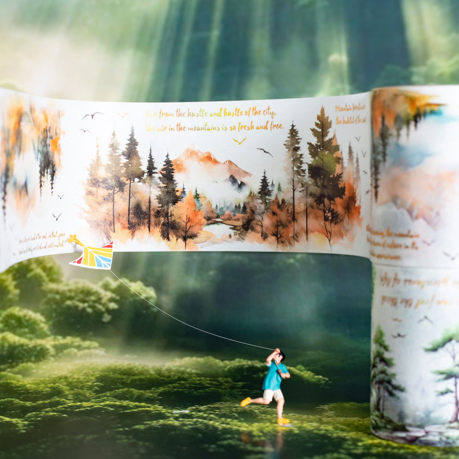 1 Roll Seasonal Forest Landscape Washi Tape CZSLJDS