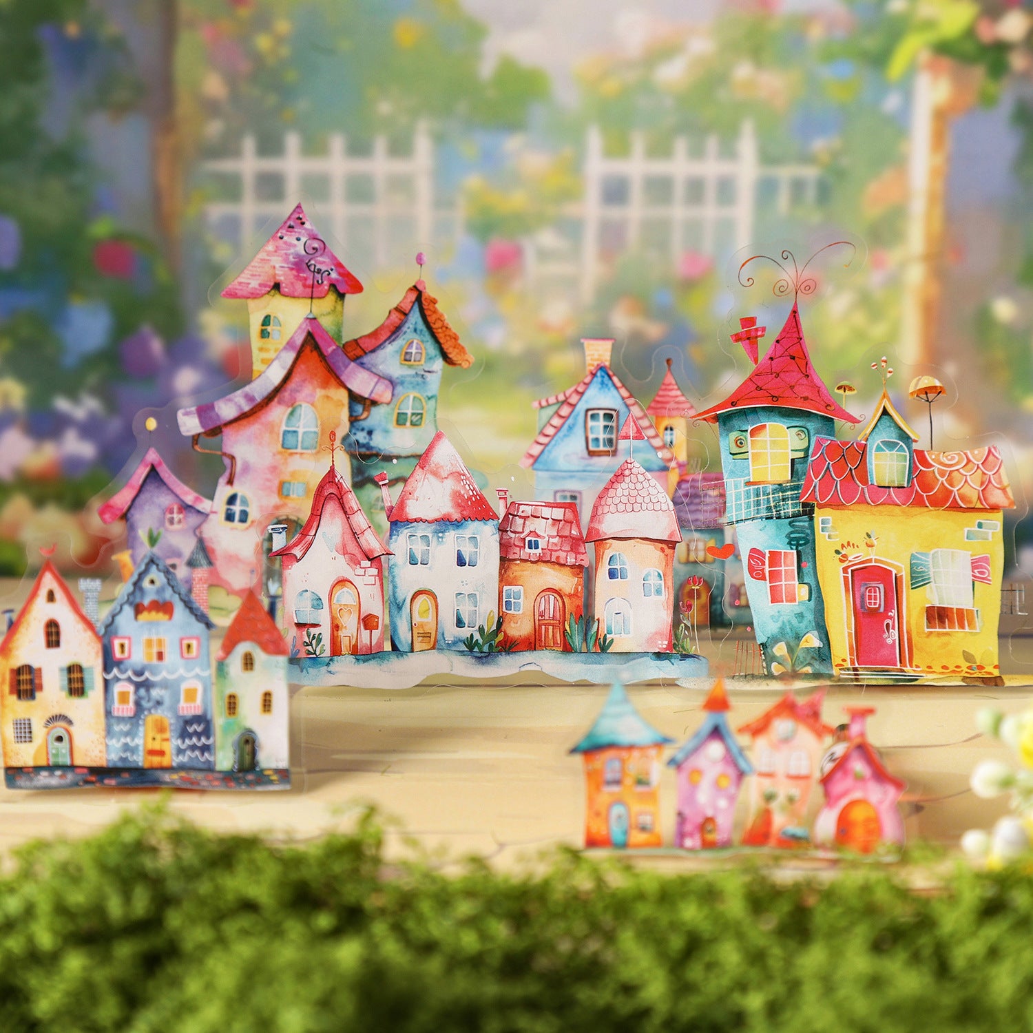 10 Pcs Fairy House PET Stickers QQXW