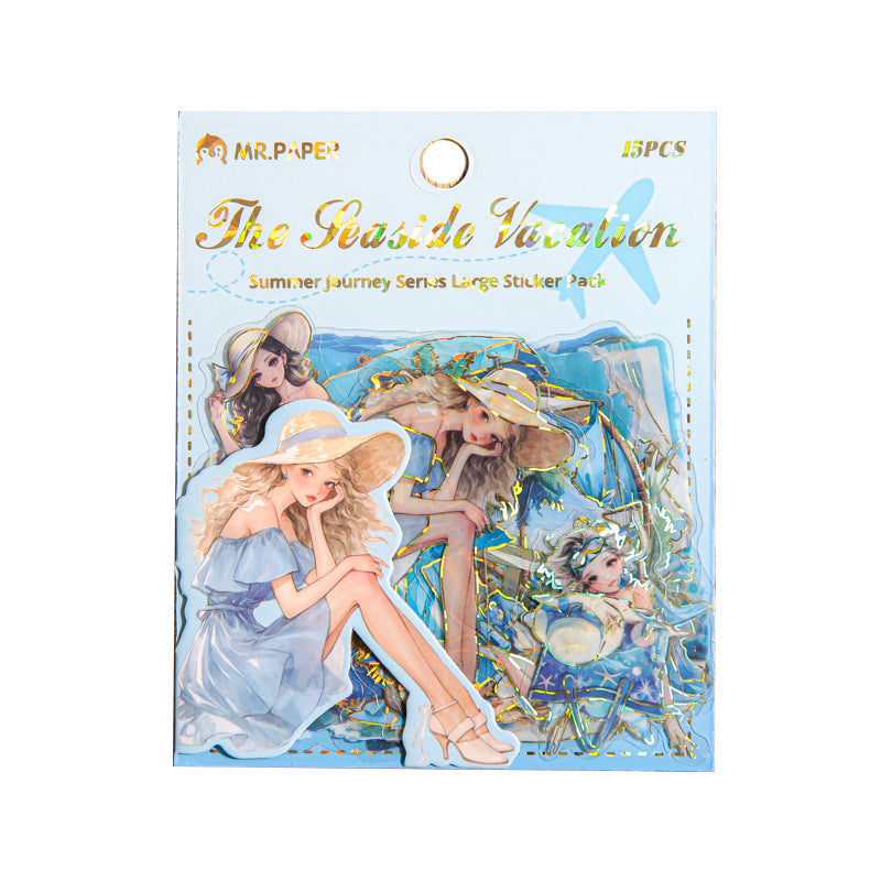 30 Pcs Summer Travel PET Stickers XRZL