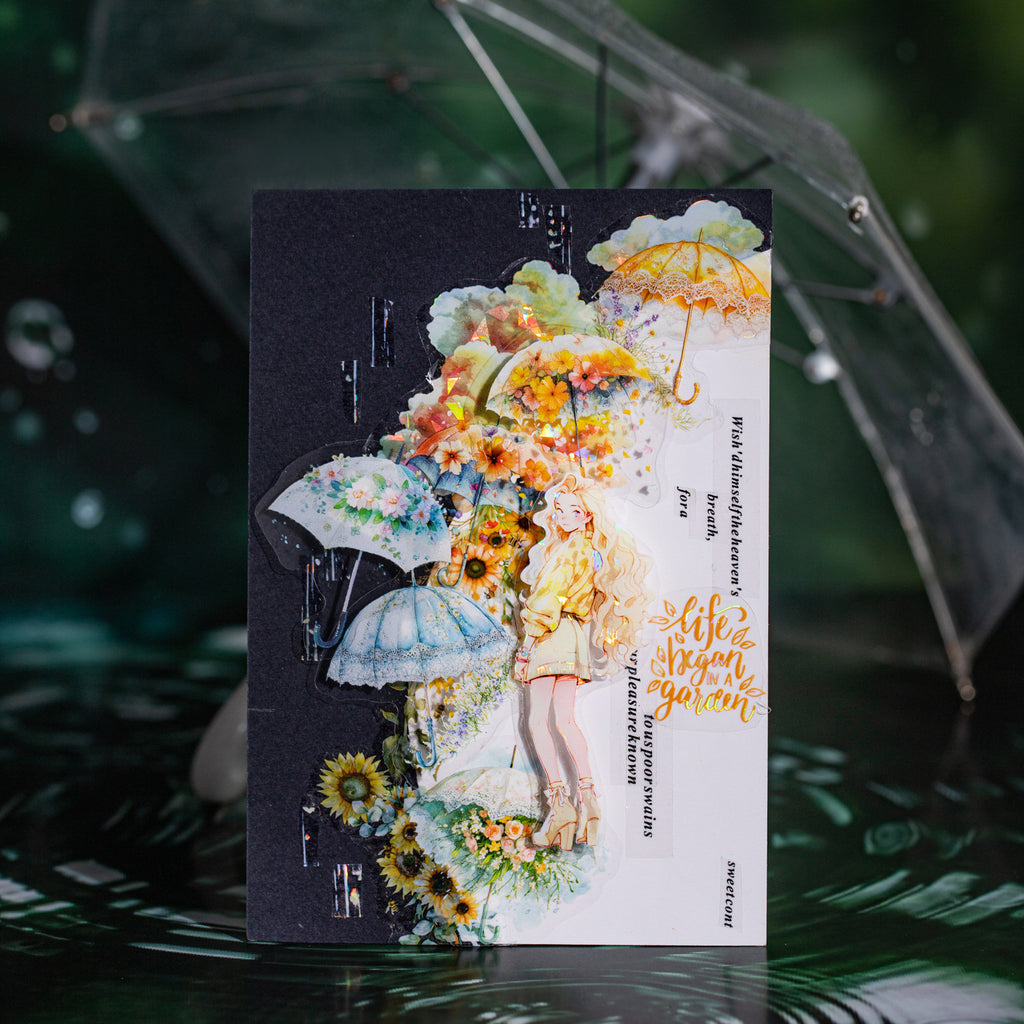 50 Pcs Umbrella PET Stickers YSWSL