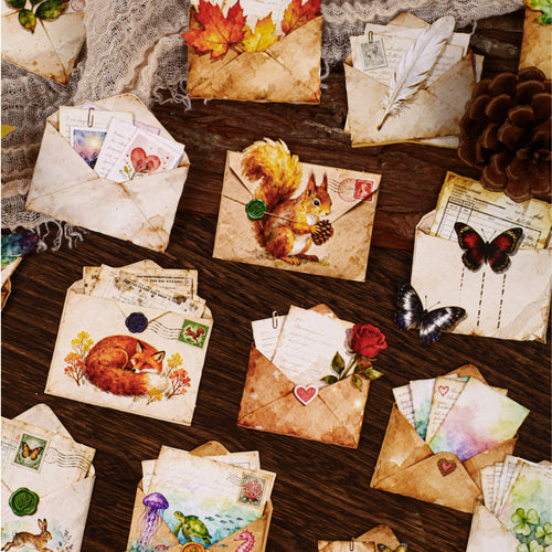 10 Pcs Envelope Themed Stickers YFLX