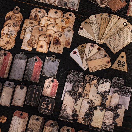 15 Pcs Vintage Tag Stickers BQSZG