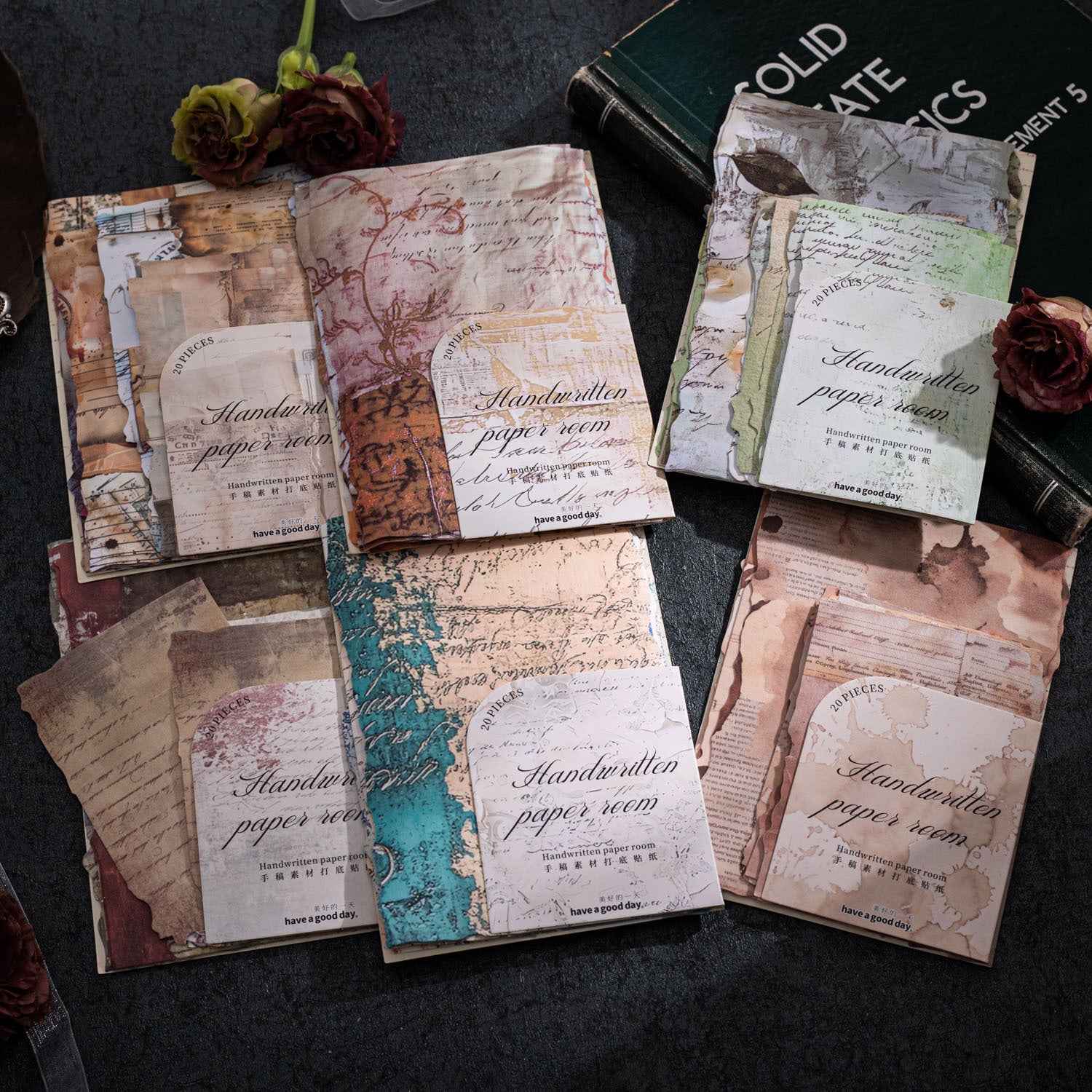 20 Pcs Vintage Hand-written Letter Washi Stickers SXZJ