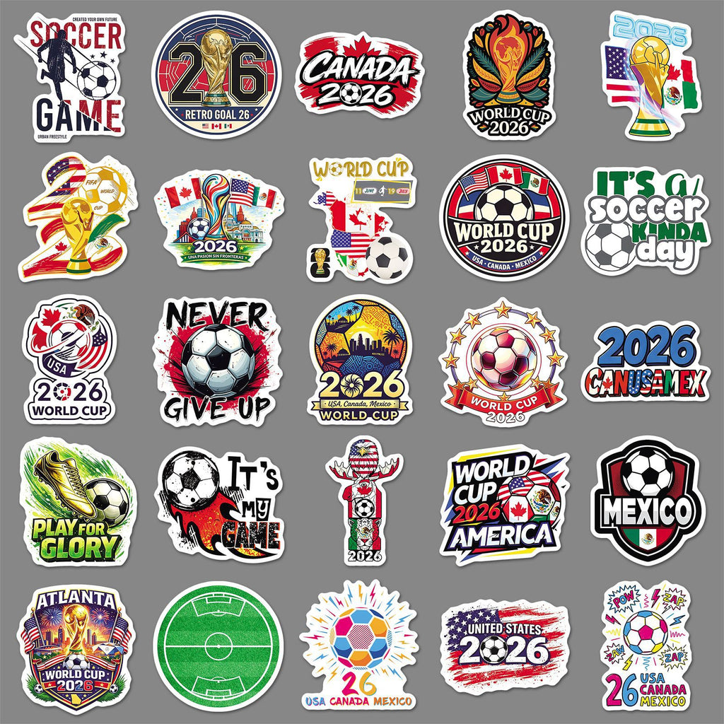 50Pcs Football Theme Waterproof Vinyl Stickers STY04
