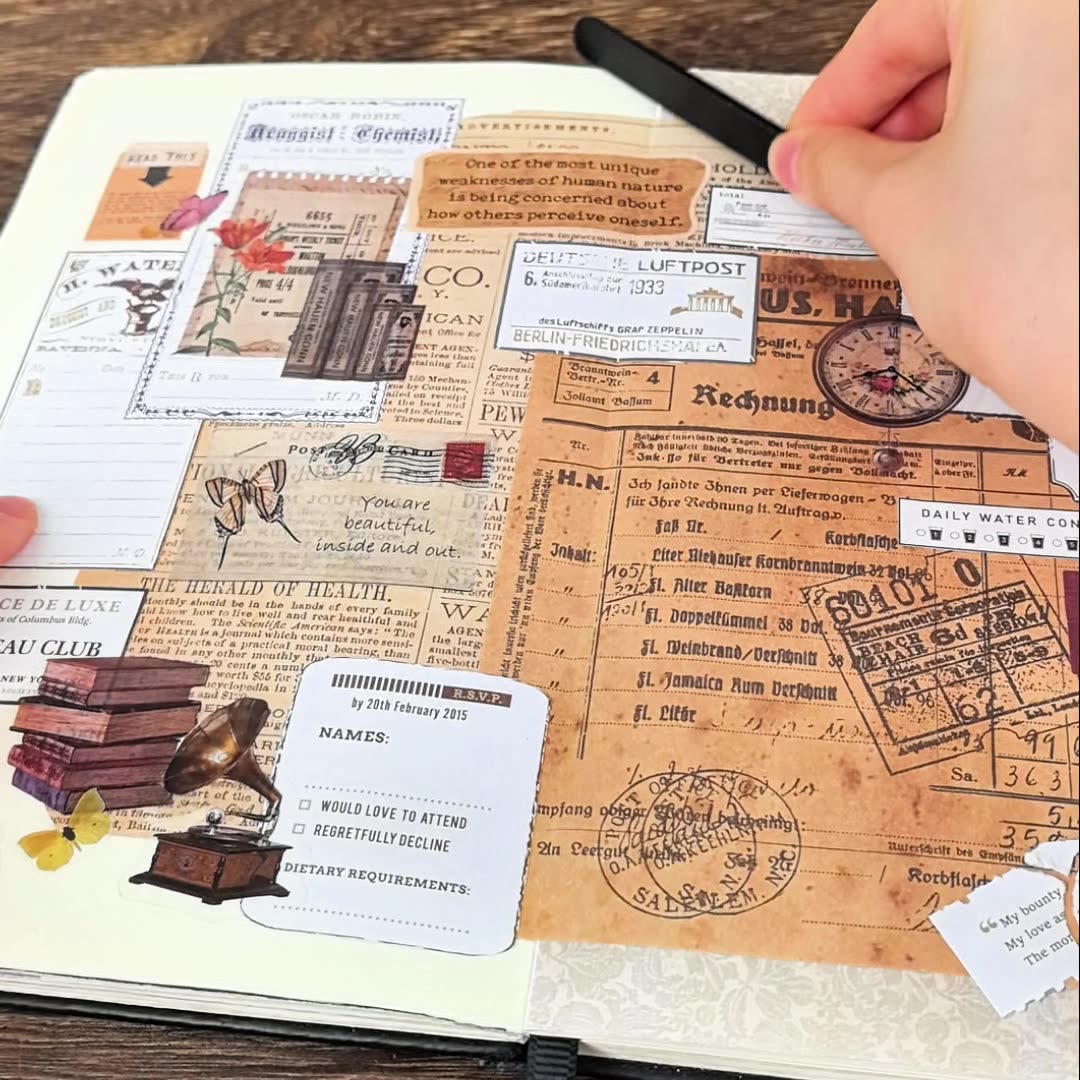 30 Pcs Vintage Quote Stickers XYXL